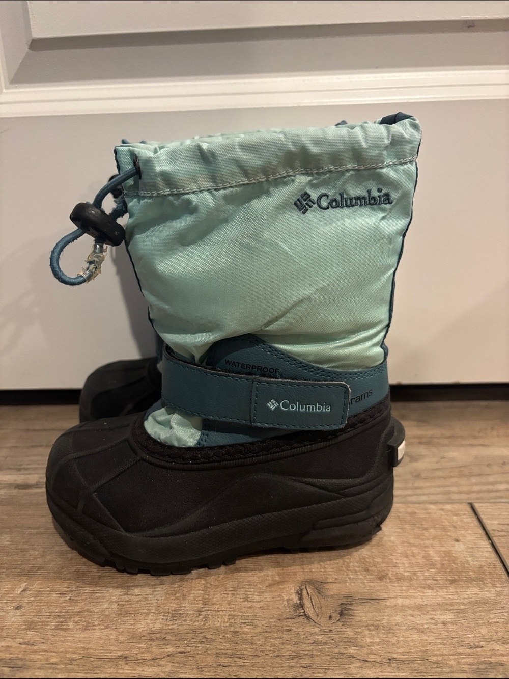 Columbia Kids Winter Snow Boots - Mint Green and Black - Picture 2 of 7